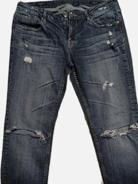 Vigoss Women's The Thompson Tomboy Distressed Jeans Blue Size 32 | 27